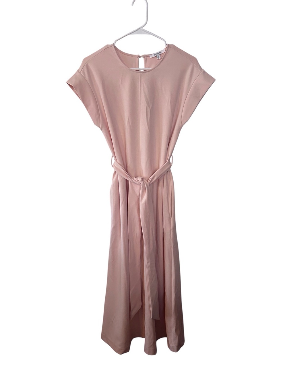 Tie-Waist Maxi Dress in Blush Pink - Unbranded
